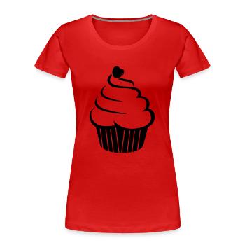 cupcake_01 - T-shirt bio Premium Femme - rouge - Devant - Mia (176cm)