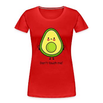 Pas touche l'avocat ! - T-shirt bio Premium Femme - rouge - Devant - Mia (176cm)