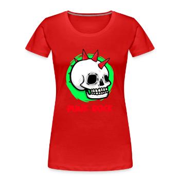 Punk Rock - Frauen Premium Bio T-Shirt - Rot - Vorne - Mia (176cm)