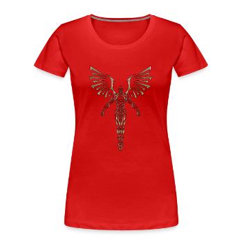 Michel archange saint ange chrétien saint snkt - T-shirt bio Premium Femme - rouge - Devant - Mia (176cm)