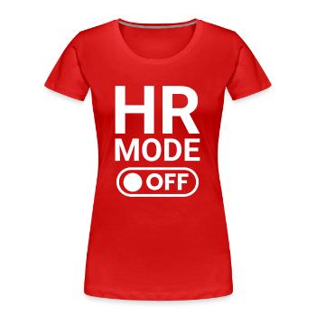 Mode HR désactivé - T-shirt bio Premium Femme - rouge - Devant - Mia (176cm)