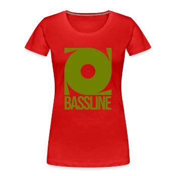 Elektronische Musik Bassline Geschenk - Frauen Premium Bio T-Shirt - Rot - Vorne - Mia (176cm)