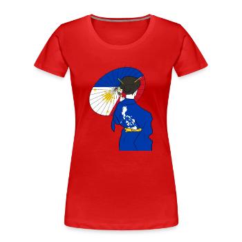 Philippines Filipino Japan Flag I Gift - Women's Premium Organic T-Shirt - red - Front - Mia (176cm)