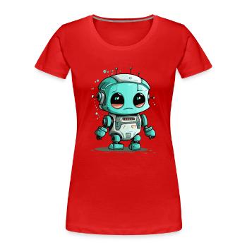 Tok der kleine Roboter - Frauen Premium Bio T-Shirt - Rot - Vorne - Mia (176cm)