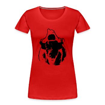 BUFFALO - Women's Premium Organic T-Shirt - red - Front - Mia (176cm)