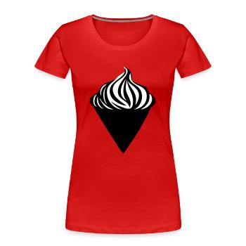 Eine leckere Waffel Eiscreme - Frauen Premium Bio T-Shirt - Rot - Vorne - Mia (176cm)