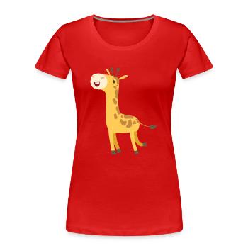 Wildtiere - Frauen Premium Bio T-Shirt - Rot - Vorne - Mia (176cm)