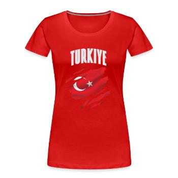 Turquie - Le turc en cadeau - T-shirt bio Premium Femme - rouge - Devant - Mia (176cm)