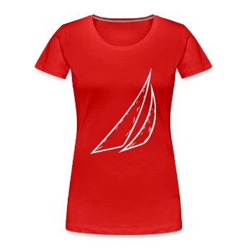 Elegante Segel für coole Kapitäne und Skipper - Frauen Premium Bio T-Shirt - Rot - Vorne - Mia (176cm)