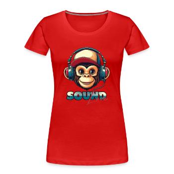 Sound Love - Women's Premium Organic T-Shirt - red - Front - Mia (176cm)