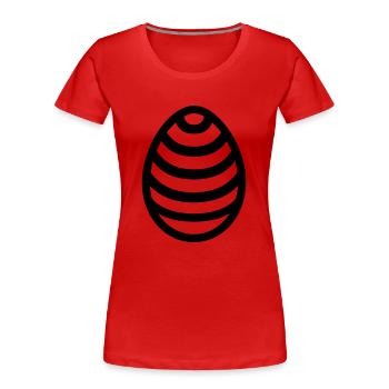Osterei - Frauen Premium Bio T-Shirt - Rot - Vorne - Mia (176cm)