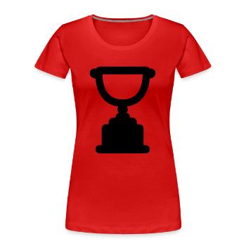 trophée - T-shirt bio Premium Femme - rouge - Devant - Mia (176cm)