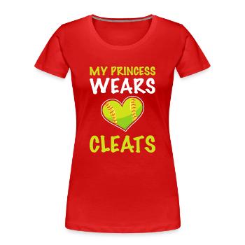 Softball Softball-Spieler - Frauen Premium Bio T-Shirt - Rot - Vorne - Mia (176cm)