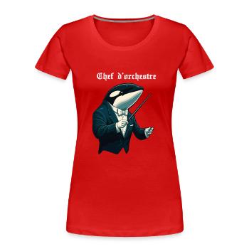 Dirigent - Frauen Premium Bio T-Shirt - Rot - Vorne - Mia (176cm)