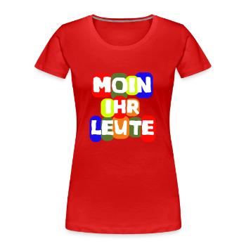Langue Chemise Moin vous les gens amusant - T-shirt bio Premium Femme - rouge - Devant - Mia (176cm)
