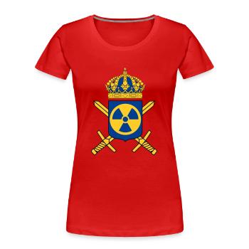 Das schwedische Atomwaffenprogramm - Frauen Premium Bio T-Shirt - Rot - Vorne - Mia (176cm)