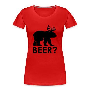 Beer - Frauen Premium Bio T-Shirt - Rot - Vorne - Mia (176cm)