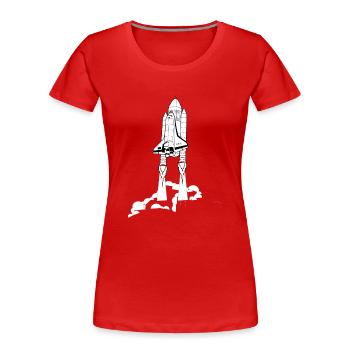 rocket - Women's Premium Organic T-Shirt - red - Front - Mia (176cm)