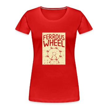 The Chemistry - Ferris Wheel! - Gift - Women's Premium Organic T-Shirt - red - Front - Mia (176cm)