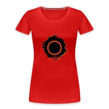 Black hole - black hole - Women's Premium Organic T-Shirt - red - Front - Mia (176cm)