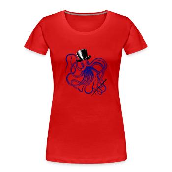 oktopus magier vodoo monster krake tintenfisch ink - Frauen Premium Bio T-Shirt - Rot - Vorne - Mia (176cm)