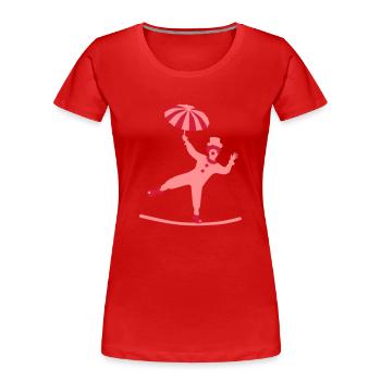 Zirkus - Frauen Premium Bio T-Shirt - Rot - Vorne - Mia (176cm)