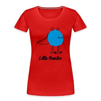 Little Monster / Baby / Bébé / Humor / Halloween - T-shirt bio Premium Femme - rouge - Devant - Mia (176cm)