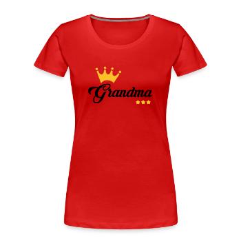Grandma Oma Großmütter Mamy Mamie Grand-Mère - Women's Premium Organic T-Shirt - red - Front - Mia (176cm)