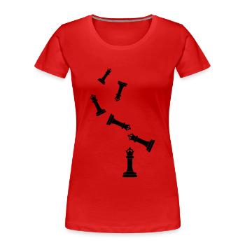 Schachfigur Königin - Frauen Premium Bio T-Shirt - Rot - Vorne - Mia (176cm)
