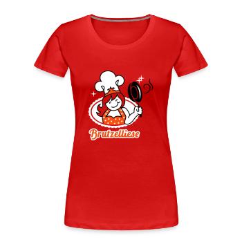 Cook - kitchen - cooking - grilling - barbecue - - Women's Premium Organic T-Shirt - red - Front - Mia (176cm)