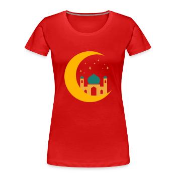 Ramadan Mubarak muslim islam Fasten moslem Allah - Frauen Premium Bio T-Shirt - Rot - Vorne - Mia (176cm)