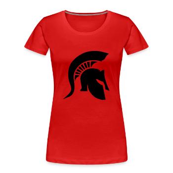 Sparta - Frauen Premium Bio T-Shirt - Rot - Vorne - Mia (176cm)