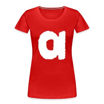 Alpha | Symbol | griechisches Alphabet - Frauen Premium Bio T-Shirt - Rot - Vorne - Mia (176cm)