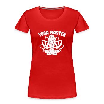Pilates Enthusiasts Yoga Master Pilates - Frauen Premium Bio T-Shirt - Rot - Vorne - Mia (176cm)