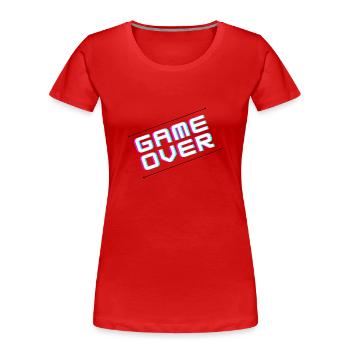 Game over - Women's Premium Organic T-Shirt - red - Front - Mia (176cm)