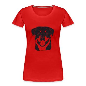 Rottweiler - Frauen Premium Bio T-Shirt - Rot - Vorne - Mia (176cm)