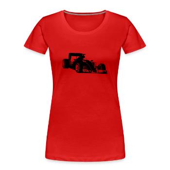 Formela One Racing - Women's Premium Organic T-Shirt - red - Front - Mia (176cm)