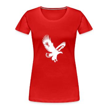 Steinadler segelt auf breiten Schwingen - Frauen Premium Bio T-Shirt - Rot - Vorne - Mia (176cm)