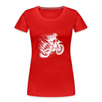 Sports d’aventure motocross Hobby Style Dessin - T-shirt bio Premium Femme - rouge - Devant - Mia (176cm)