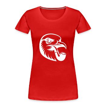 Art nordique de la mouette avec sifflet dans le style de dessin animé - T-shirt bio Premium Femme - rouge - Devant - Mia (176cm)