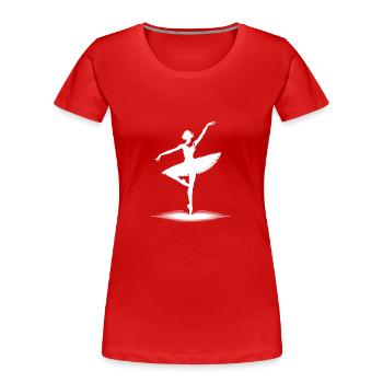 Ästhetisches Tanzdesign mit klassischer Pose - Frauen Premium Bio T-Shirt - Rot - Vorne - Mia (176cm)