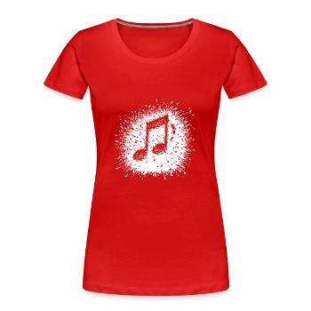 Takt & Ton Tattoo Tintenbeat – Wenn Töne spritzen - Frauen Premium Bio T-Shirt - Rot - Vorne - Mia (176cm)