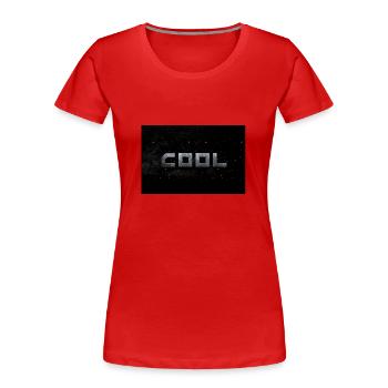 COOL einfach COOL - Frauen Premium Bio T-Shirt - Rot - Vorne - Mia (176cm)