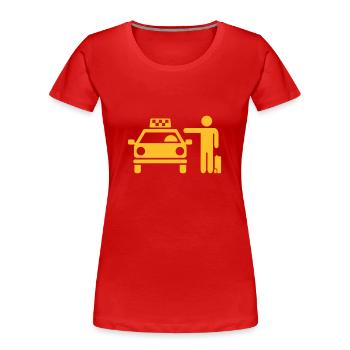 Taxi - Women's Premium Organic T-Shirt - red - Front - Mia (176cm)