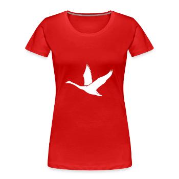 Tatouage de cygne avec des ailes - T-shirt bio Premium Femme - rouge - Devant - Mia (176cm)