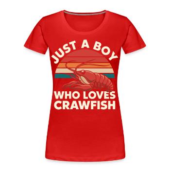 Langusten Krabben Garnelen Meeresfrüchte - Frauen Premium Bio T-Shirt - Rot - Vorne - Mia (176cm)