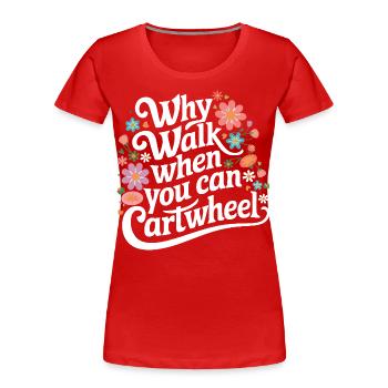 Turnen Turner Gymnastik - Frauen Premium Bio T-Shirt - Rot - Vorne - Mia (176cm)