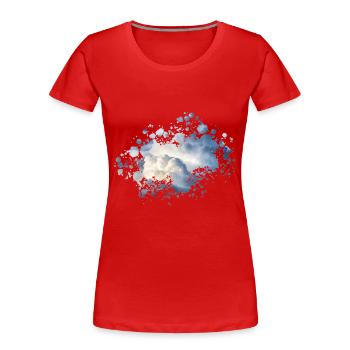 Splash - Women's Premium Organic T-Shirt - red - Front - Mia (176cm)
