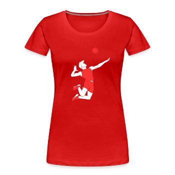 Volleyballer - T-shirt bio Premium Femme - rouge - Devant - Mia (176cm)