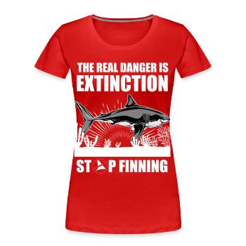 Shark sharks sharks shark sharks gift - Women's Premium Organic T-Shirt - red - Front - Mia (176cm)